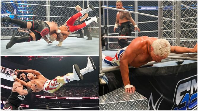 Watch: Cody Rhodes takes massive bump off steel cage at WWE live event