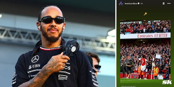 Mercedes F1 ace Lewis Hamilton enjoys Arsenal’s 3-1 win over Southampton, reshares ‘Starboy’ Bukayo Saka’s post