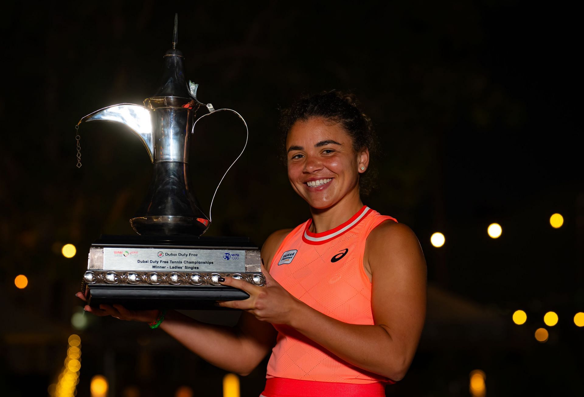 Jasmine Paolini at the Dubai Tennis Championships. (Photo: Getty)