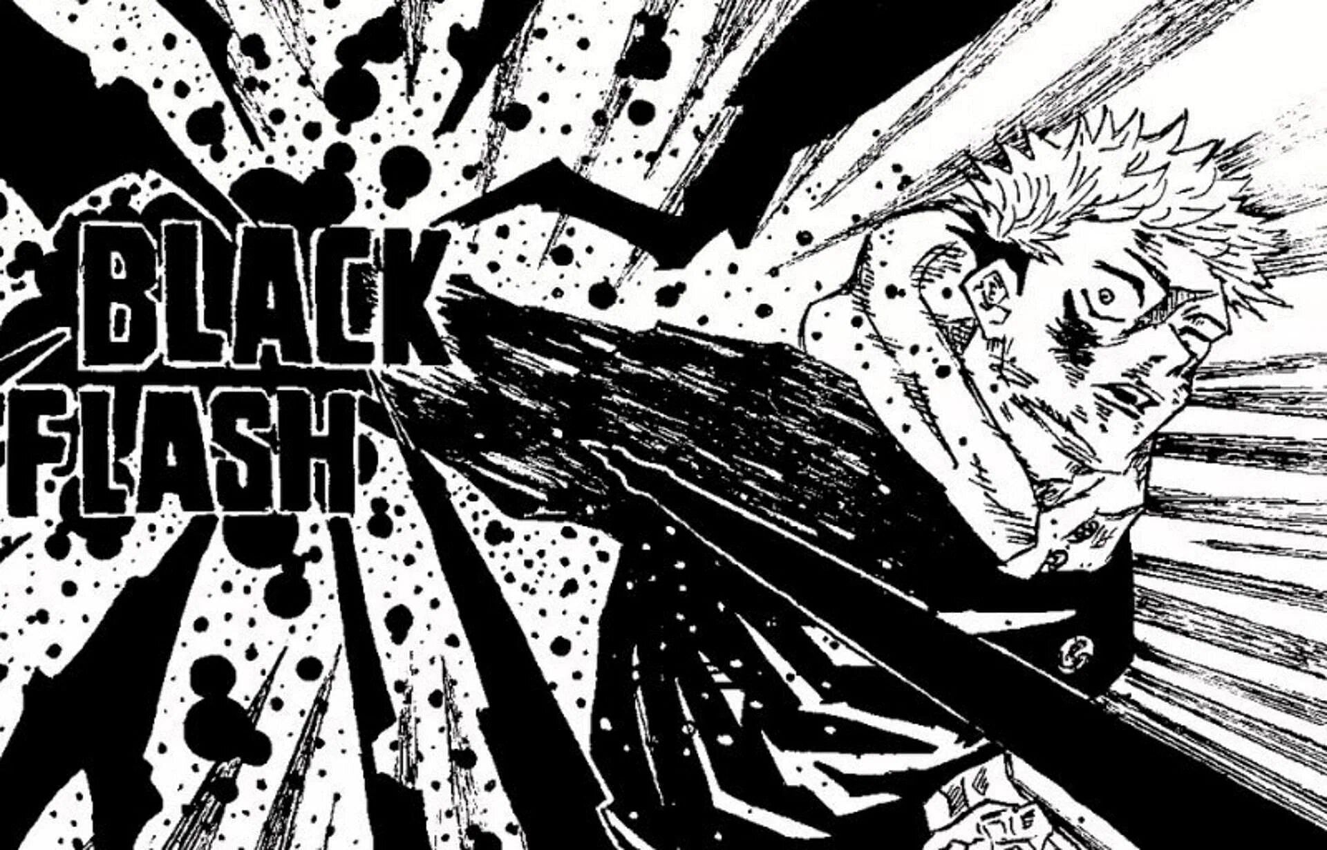 Yuji Itadori using Black Flash in the manga (Image via Shueisha).