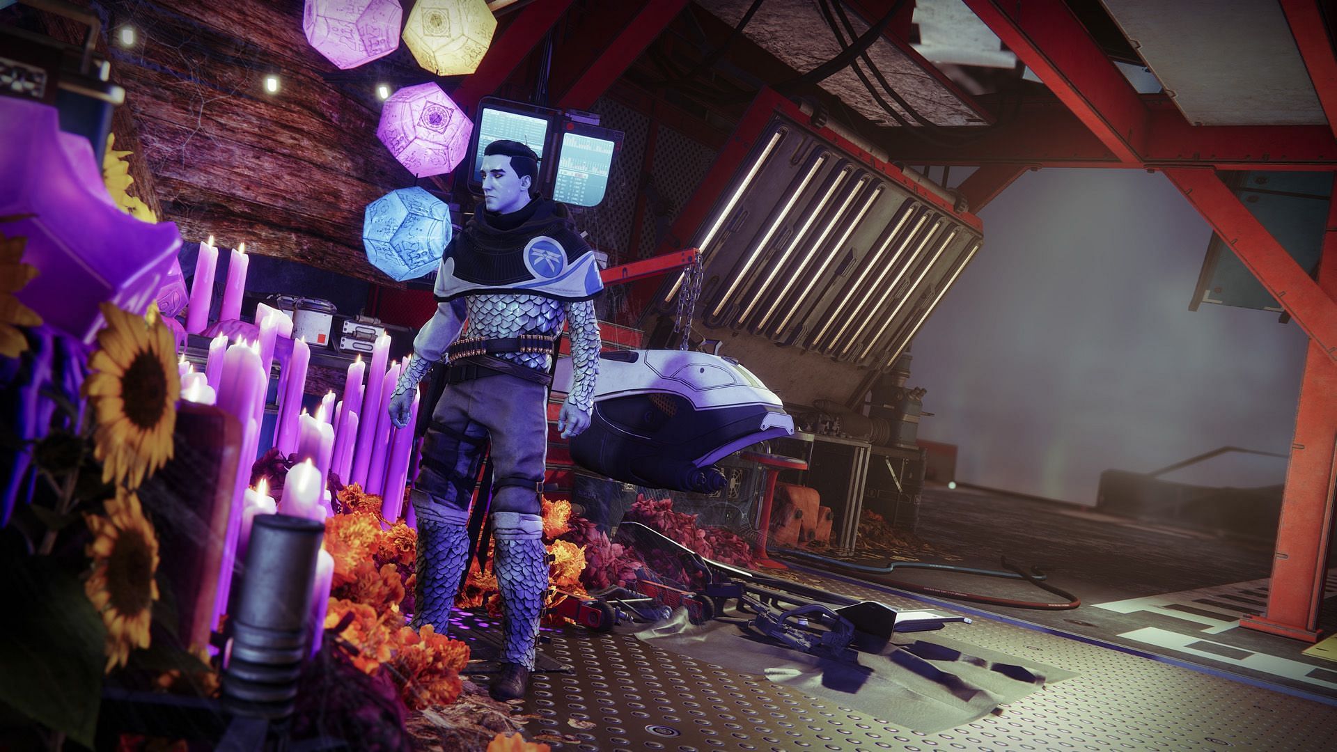 Crow with the Festival of the Lost decorations (Image via Bungie) 