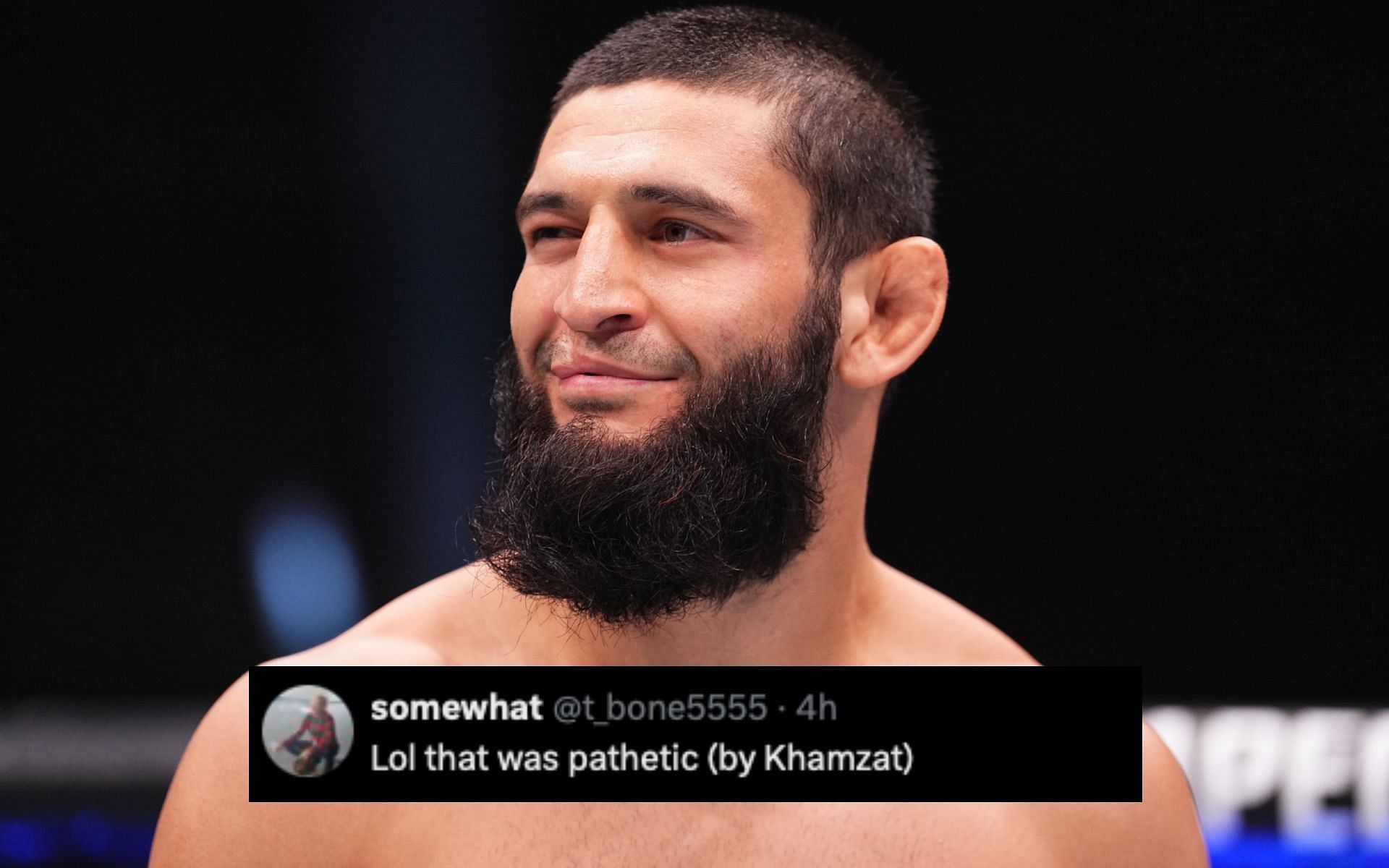 Khamzat Chimaev slammed by fans for UFC 308 presser incident. [Image courtesy: Getty Images] 