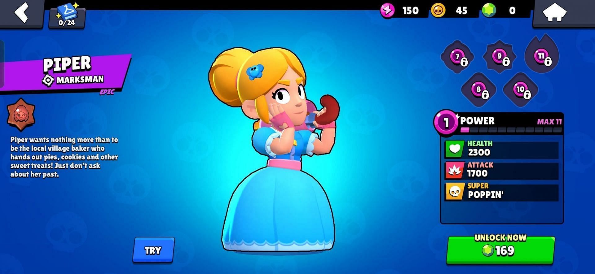 It can be unlocked with 169 Gems (Image via Supercell)