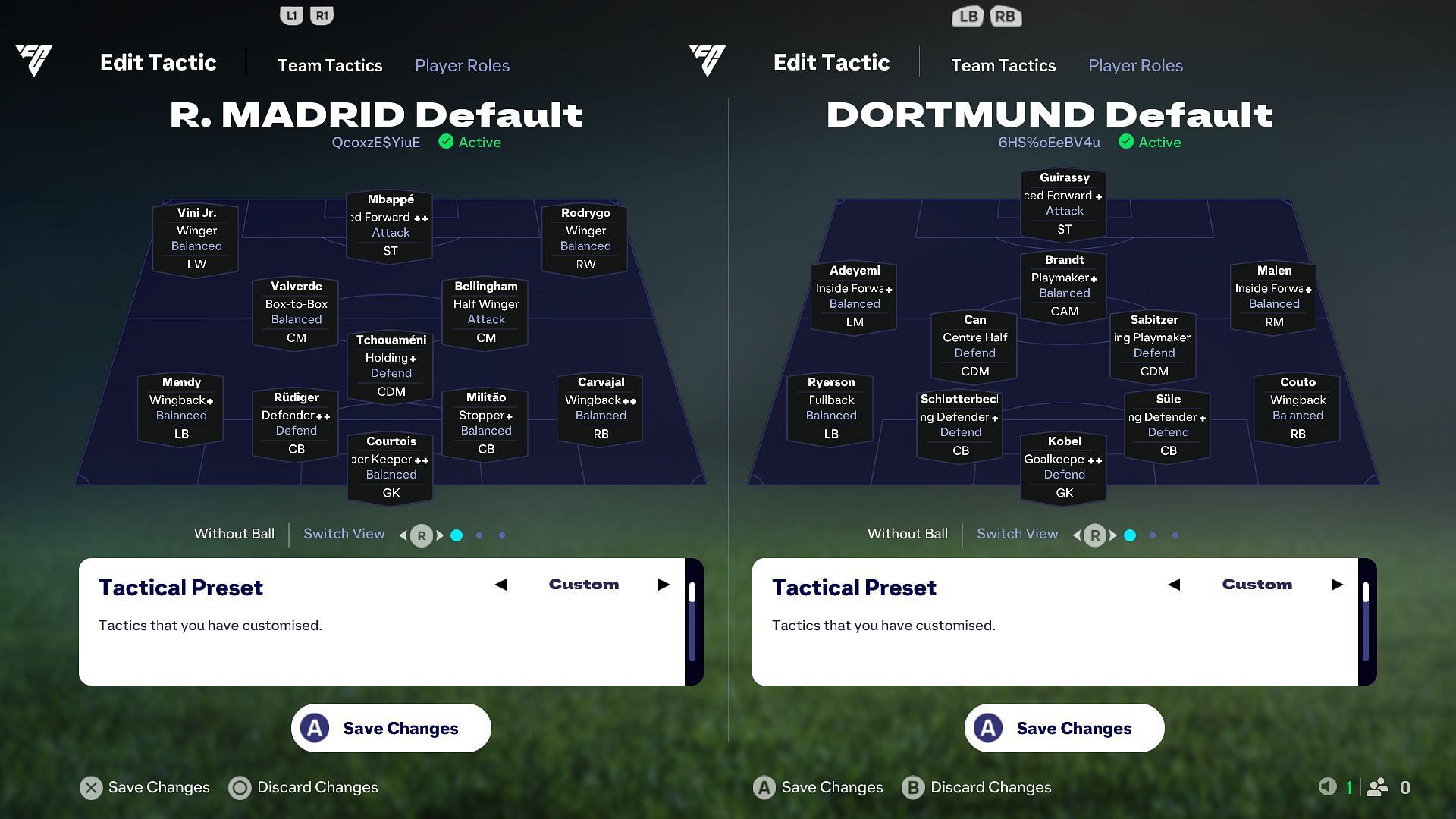 Madrid vs Dortmund: Tactics (Image via EA)