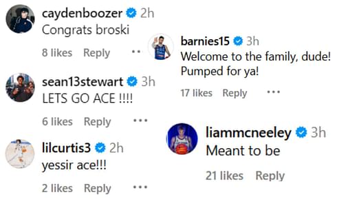 NCAA players and recruits congratulate Ace Bailey on committing to Maine