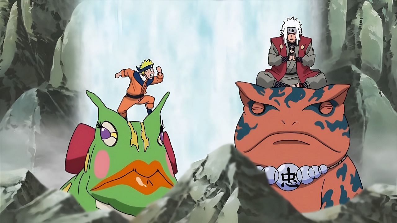 Jiraiya mentoring as seen in the anime (Image via Studio Pierrot)