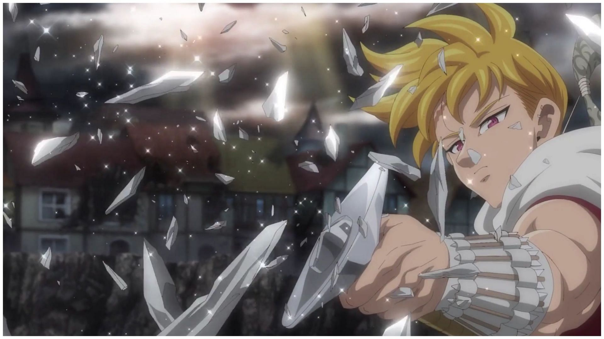 Sword shatters unable to withstand Lancelot&#039;s strength in Four Knights of the Apocalypse (Image via Telecom Animation Film)