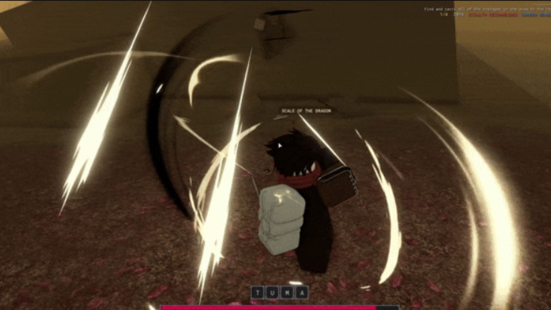 World Cutting Slash move (Image via Roblox)