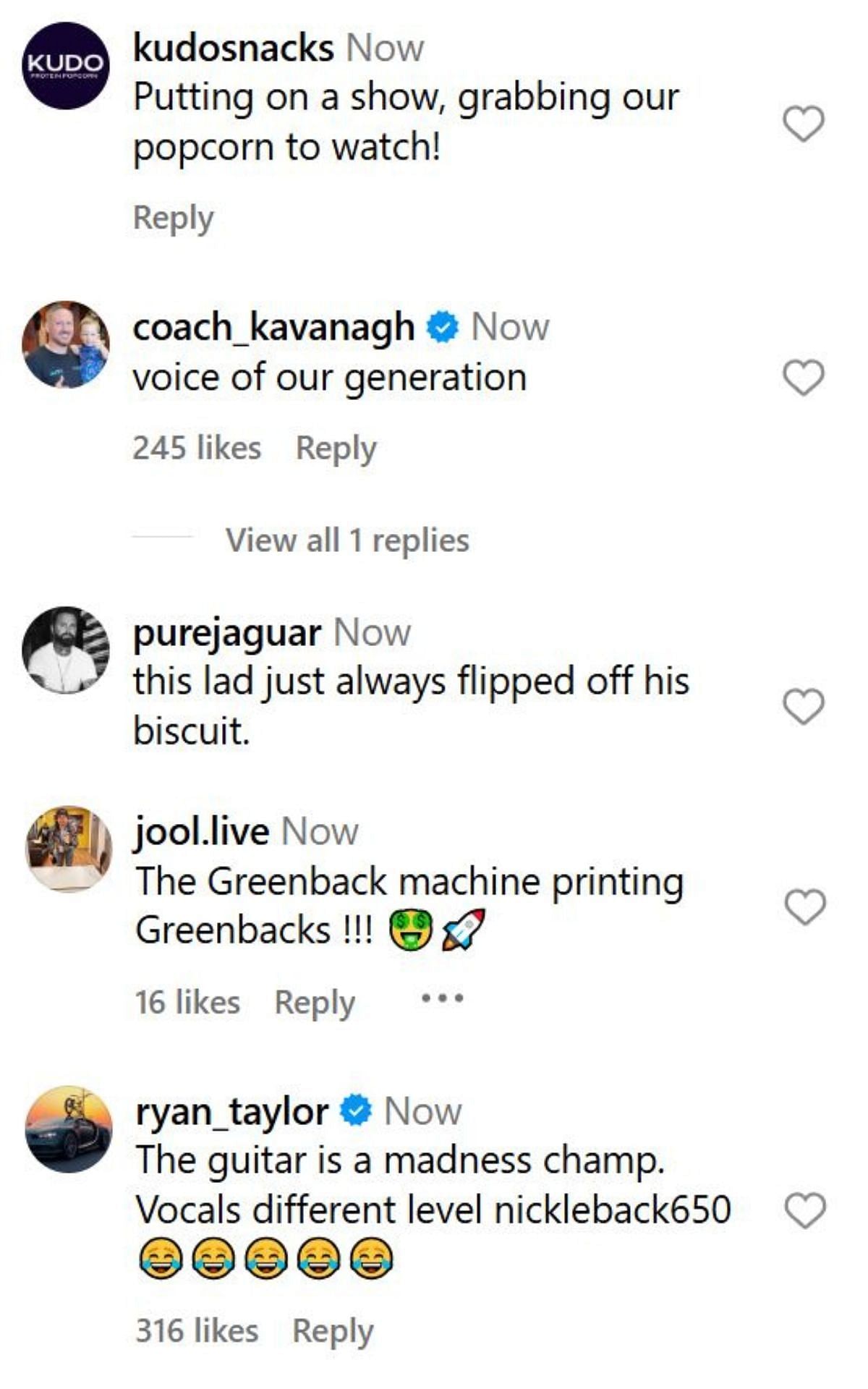 More comments on the video. [Screenshots courtesy: @thenotoriousmma on Instagram]