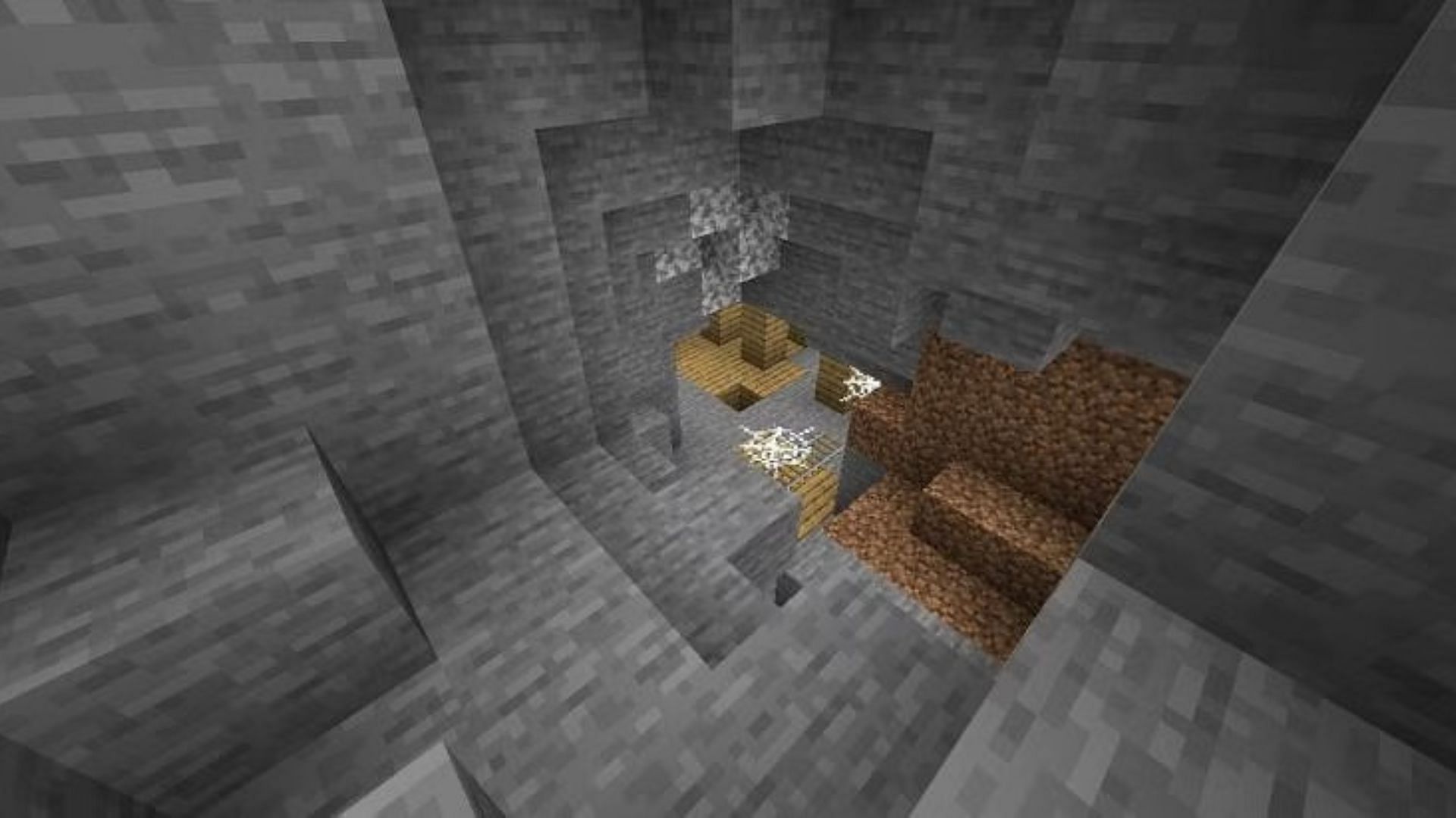 The mineshaft in the game (Image via Mojang Studios)