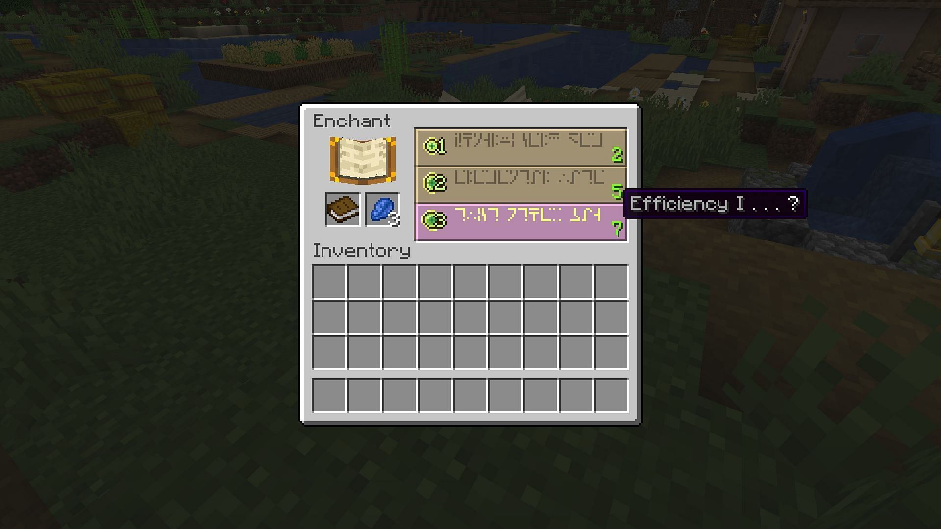 Use an enchanting table to get enchanted books (Image via Mojang)