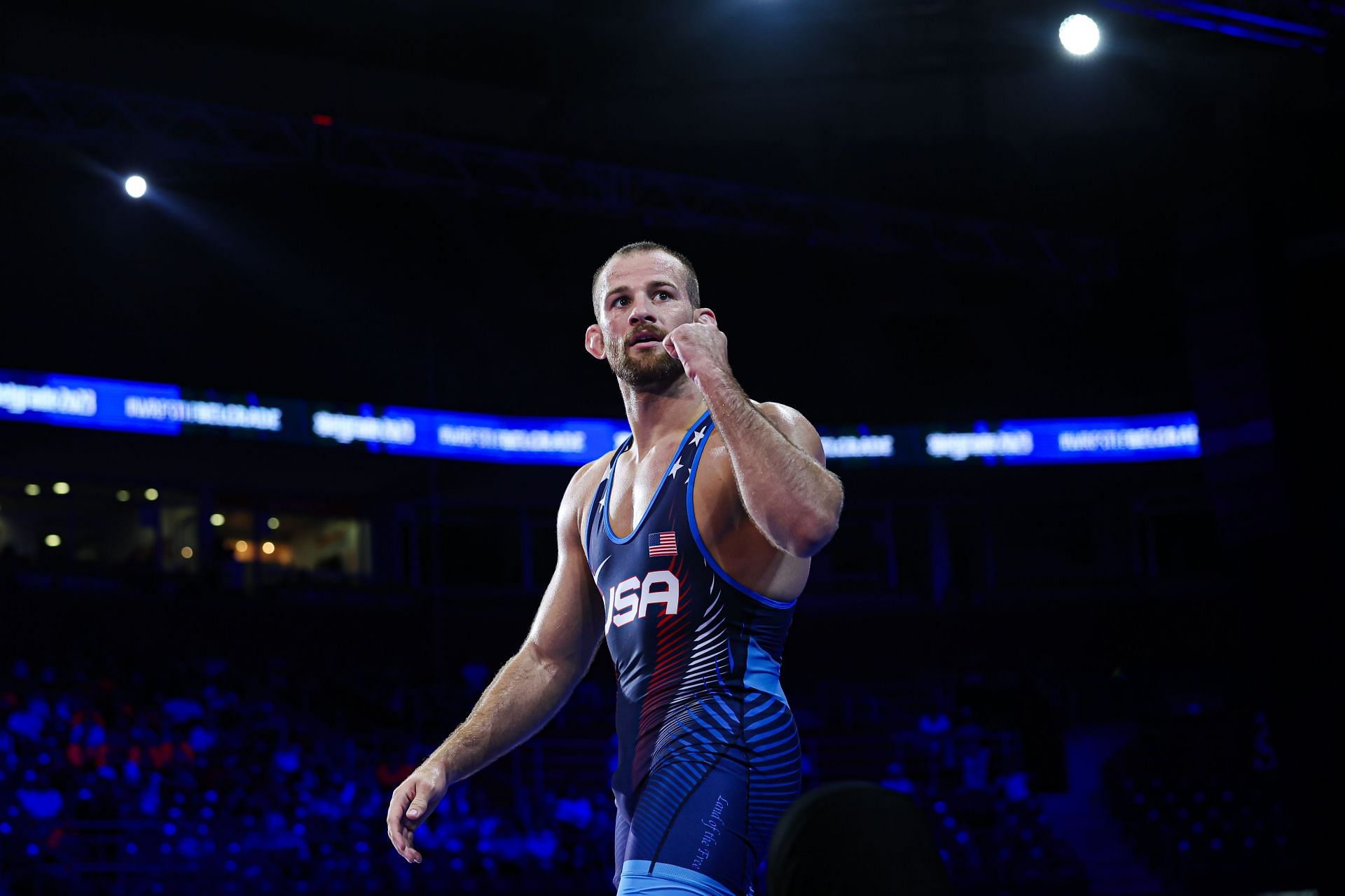 Wrestling Senior World Championships Belgrade 2023 - David Taylor in action (Source: Getty)