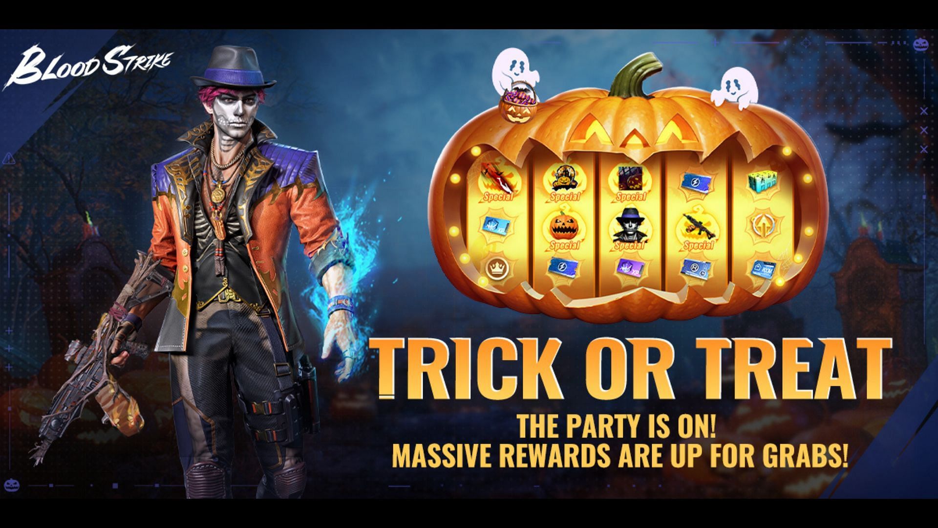 Check out the details of the BloodStrike Trick or Treat Event(Image via NetEase Games)