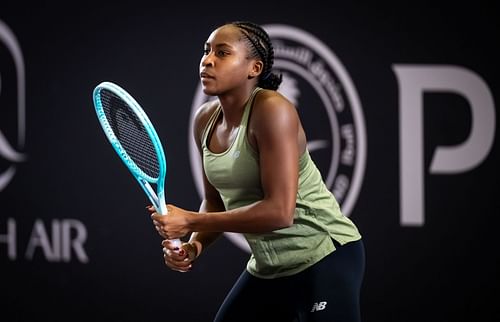 Coco Gauff during a practice session in the WTA Finals 2024 - Source: Getty