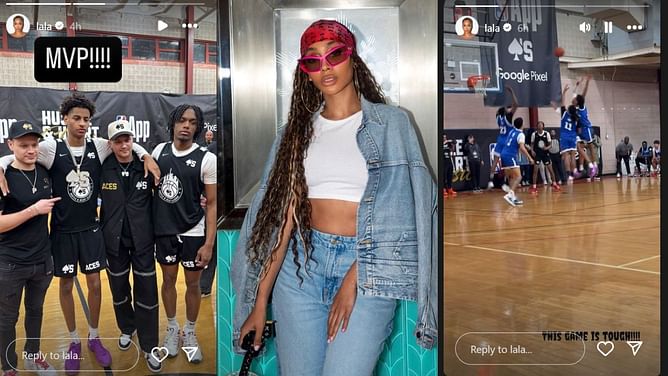 Carmelo Anthony's ex La La Anthony lauds son Kiyan Anthony's 'tough' floater at ACES Hustle & Heart Classic