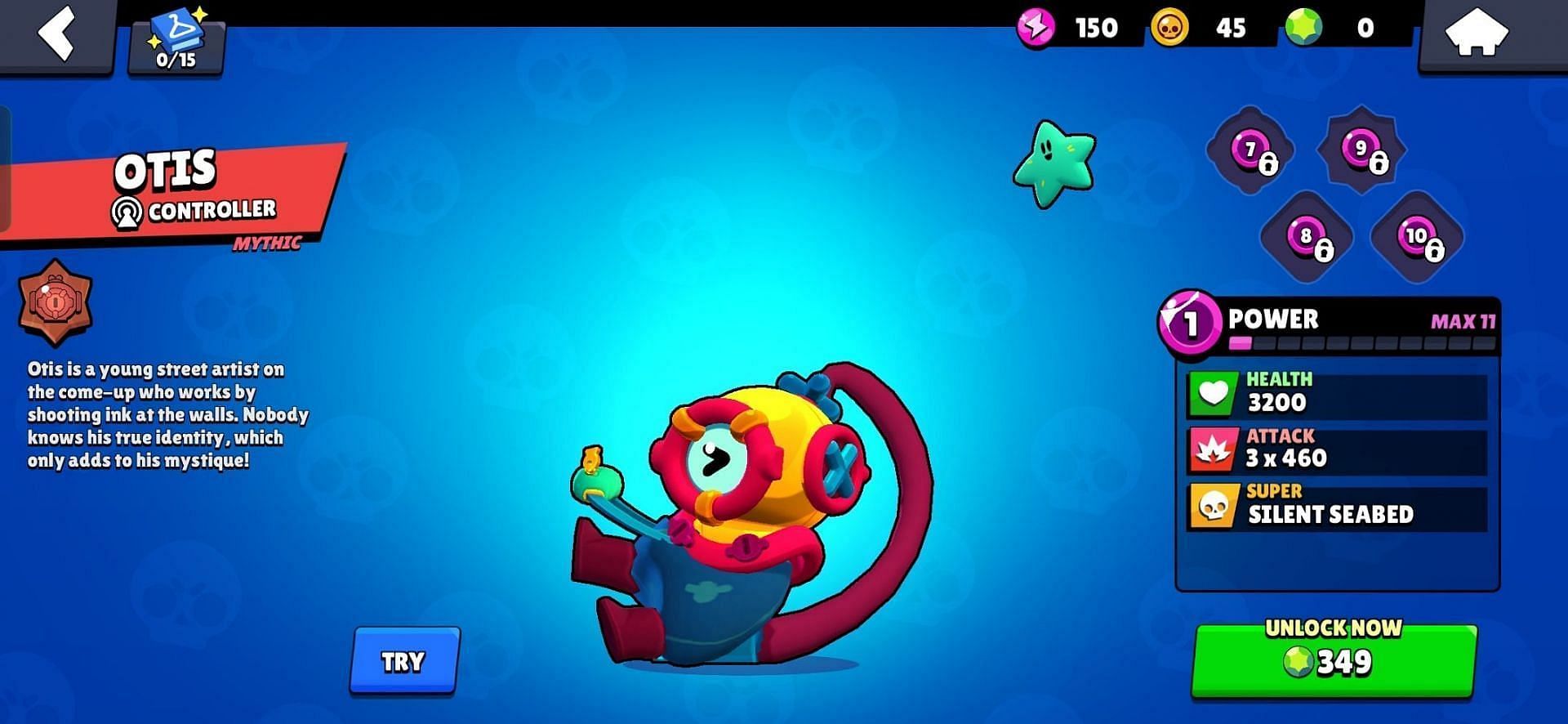 Otis is a Mythic brawler (Image via Supercell)