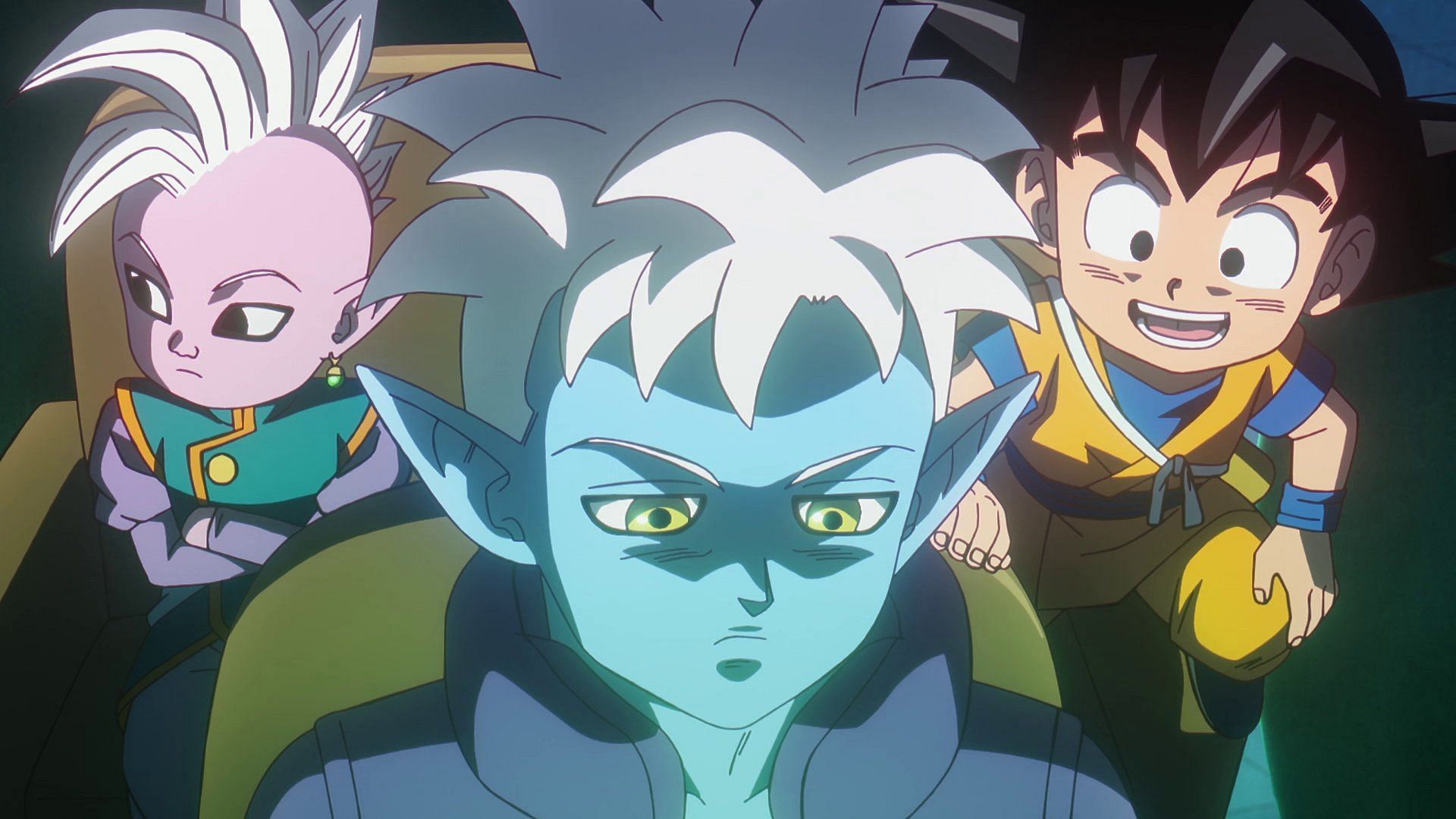 Supreme Kai, Glorio, and Goku heading to the Demon Realm (Image via Toei Animation).