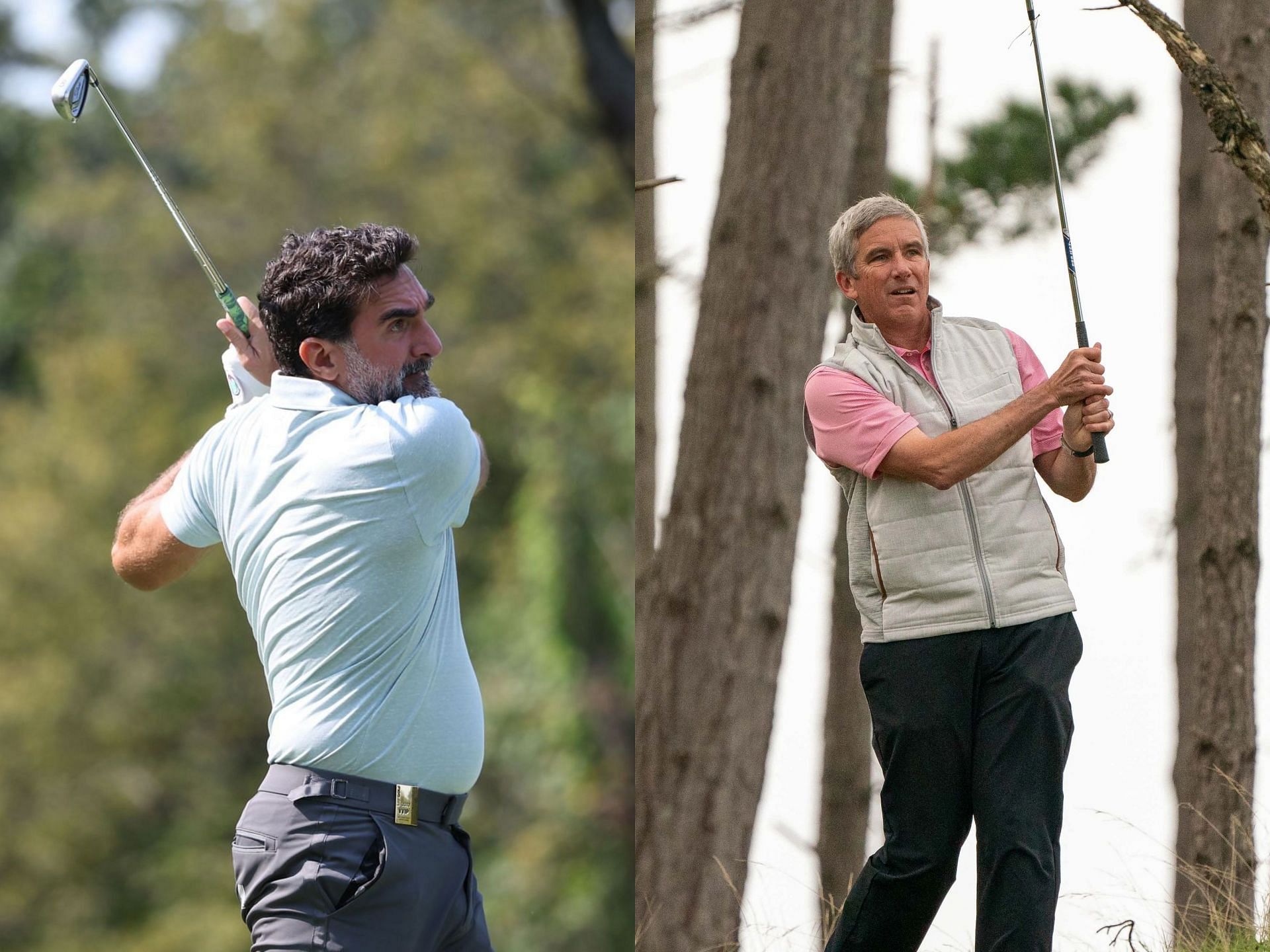 LIV Golf governor Yasir Al-Rumayyan and PGA Tour chief Jay Monahan will tee off together at the Alfred Dunhill Links Championship (Image via Getty)