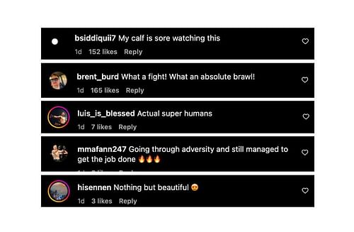 Screenshot of fans' comments. [ONE Championship/Instagram, screenshot]