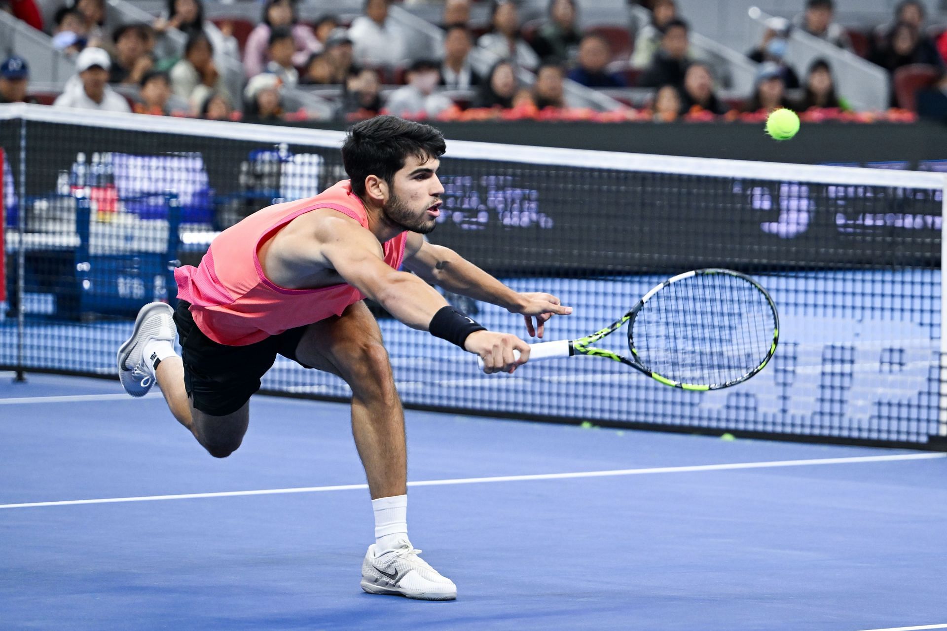 Carlos Alcaraz at the 2024 China Open. (Source: Getty)