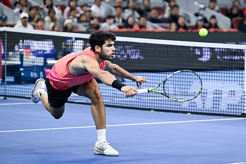 Carlos Alcaraz at the 2024 China Open. (Source: Getty)