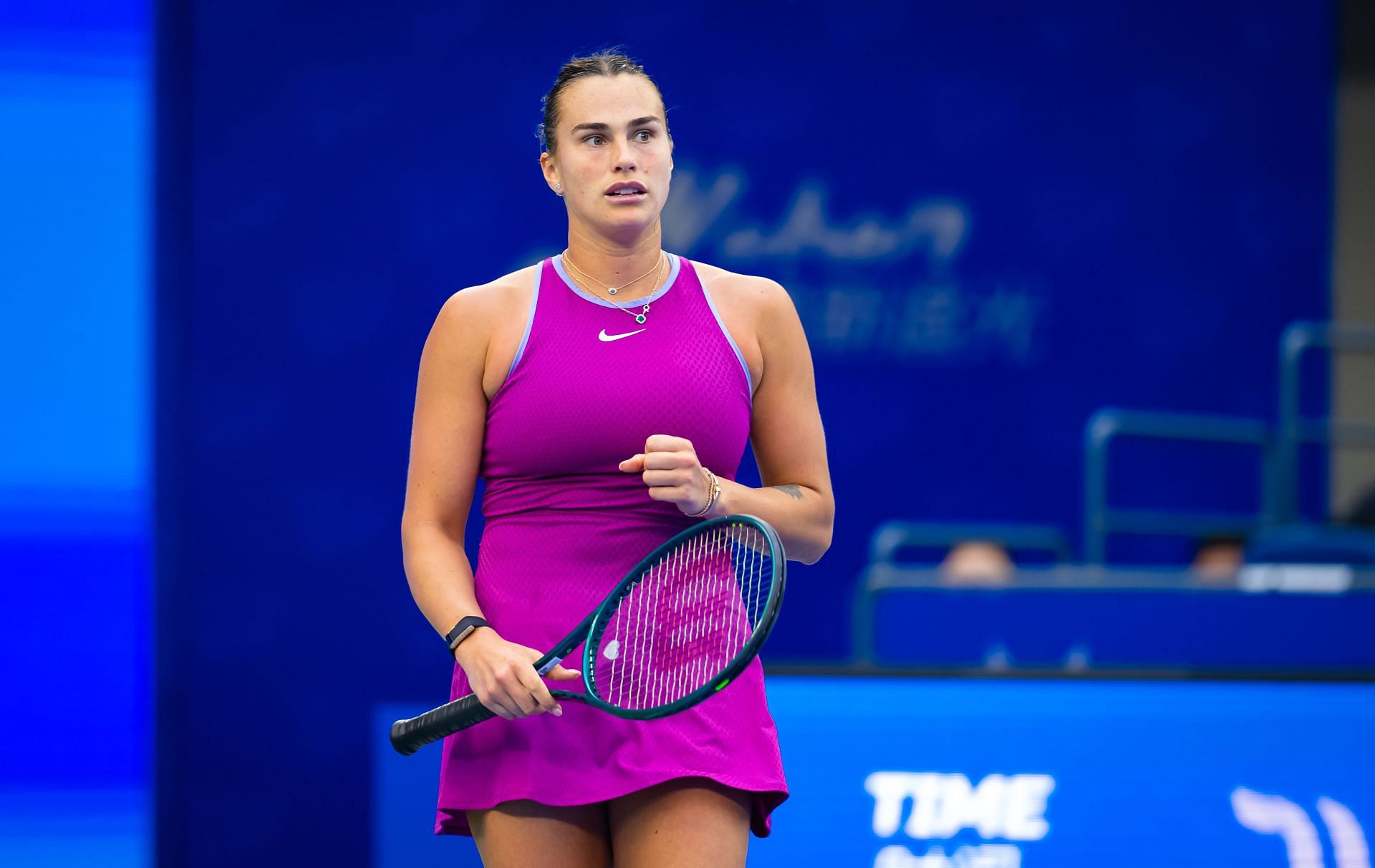 Aryna Sabalenka at the Wuhan Open 2024. (Photo: Getty)