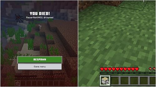 Player will retain items in their inventory even if they die in peaceful or easy mode (Image via Mojang Studios)