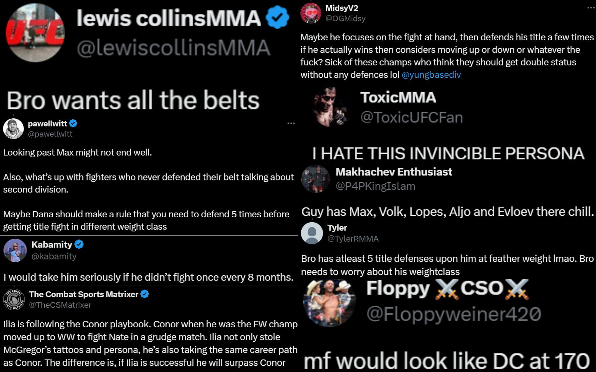 "Bro Wants All The Belts" - Fans React After Ilia Topuria Calls "fake ...