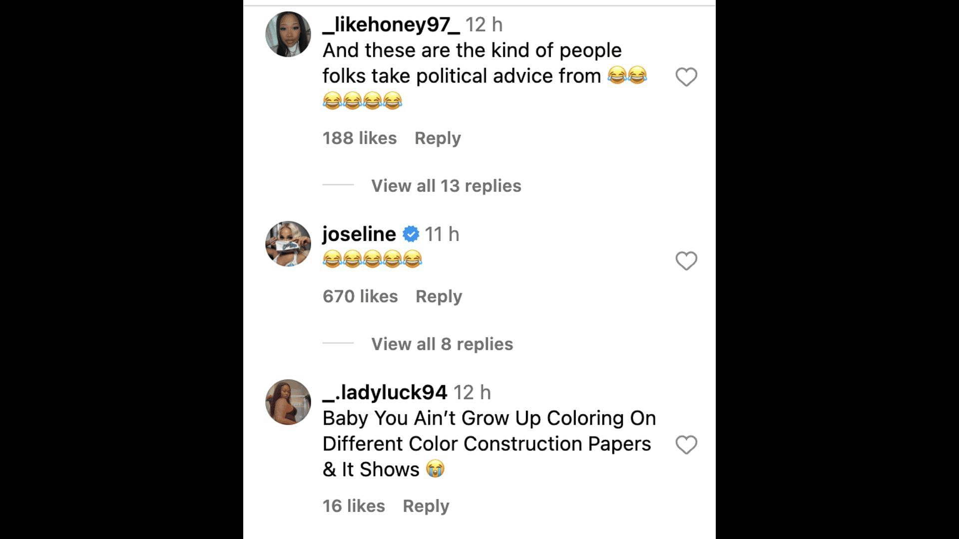 Social media users slammed Owens as she questioned the existence of a white crayon. (Image via Instagram)