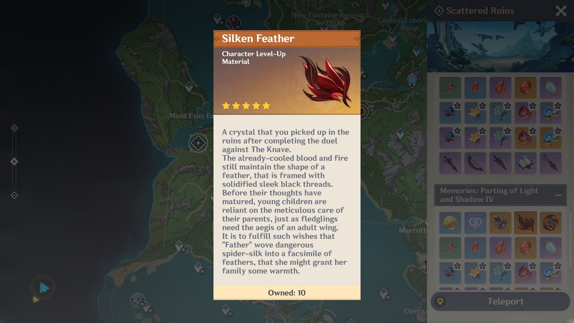 Silken Feather is a weekly boss item (Image via HoYoverse)