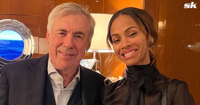Real Madrid boss Carlo Ancelotti shares 6-word message as he spends time with Hollywood actress