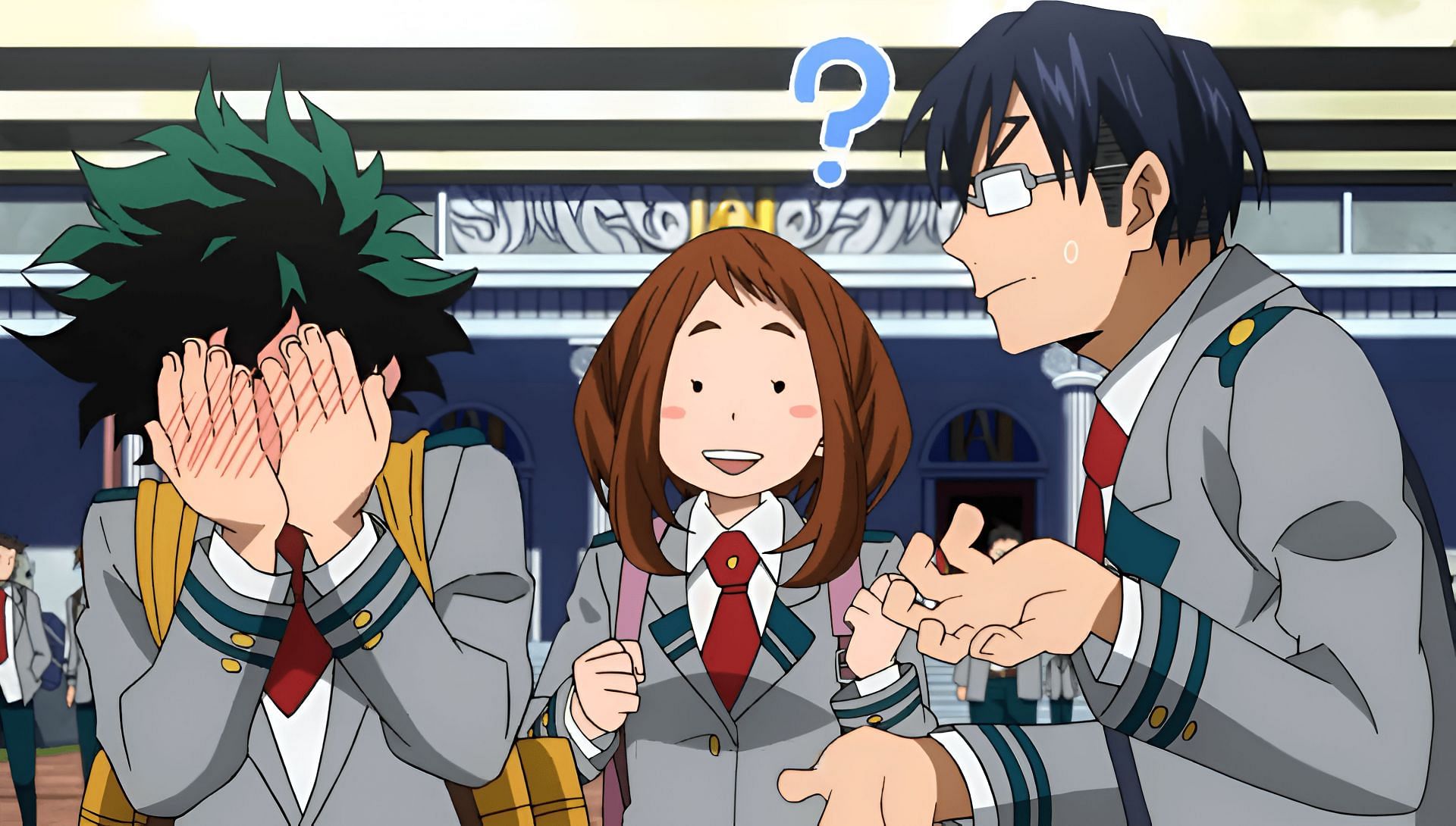 The Deku-Uraraka-Ida trio (Image via Bones)