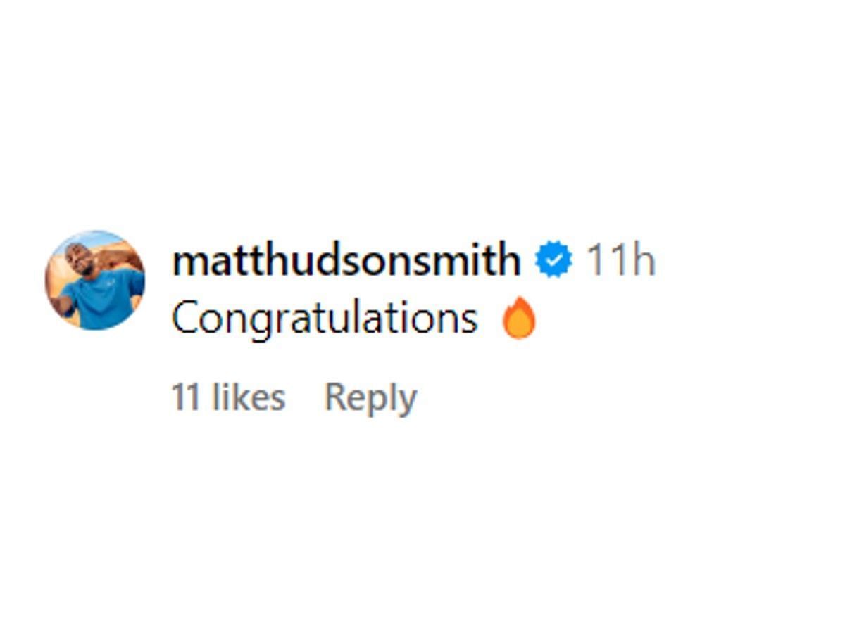 Hudson-Smith&#039;s comment