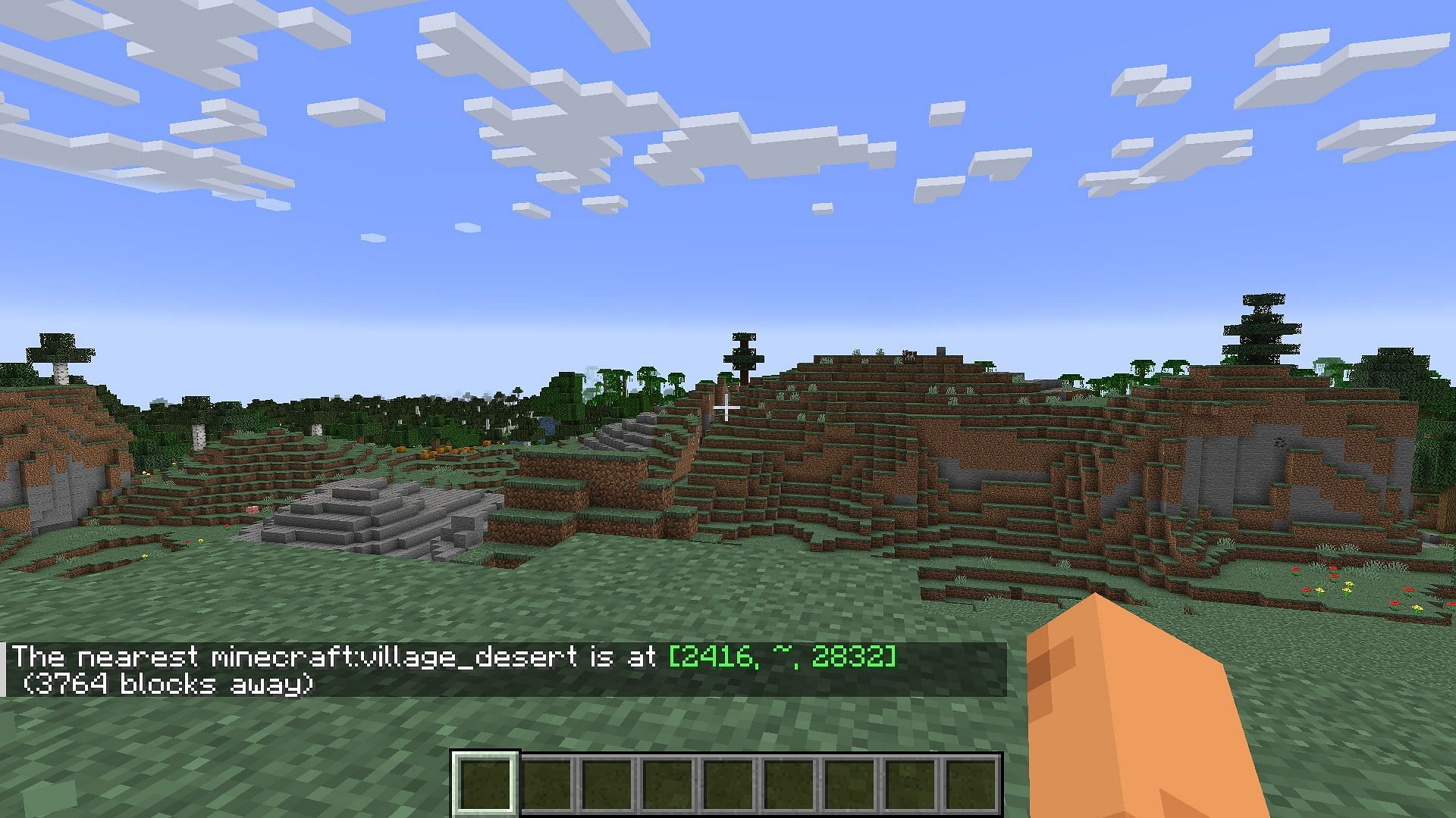 Find a village quite easily in Minecraft using the locate command (Image via Mojang Studios)