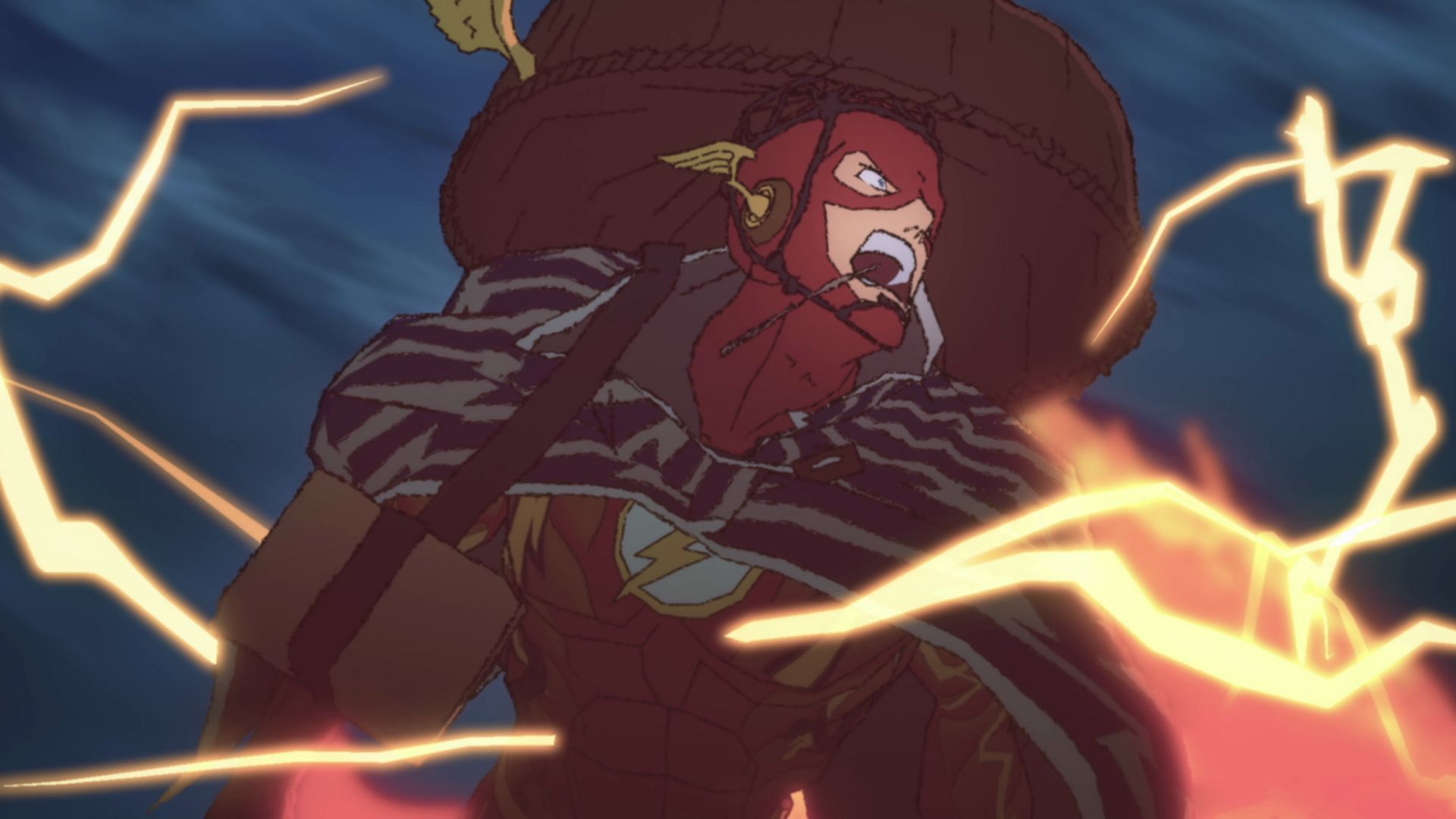 The Flash as seen in Batman Ninja vs. Yakuza League (Image via Kamikaze Douga)