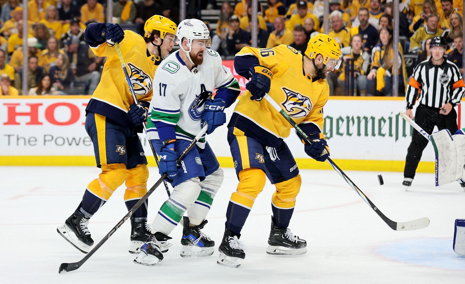 Vancouver Canucks v Nashville Predators - Game Three