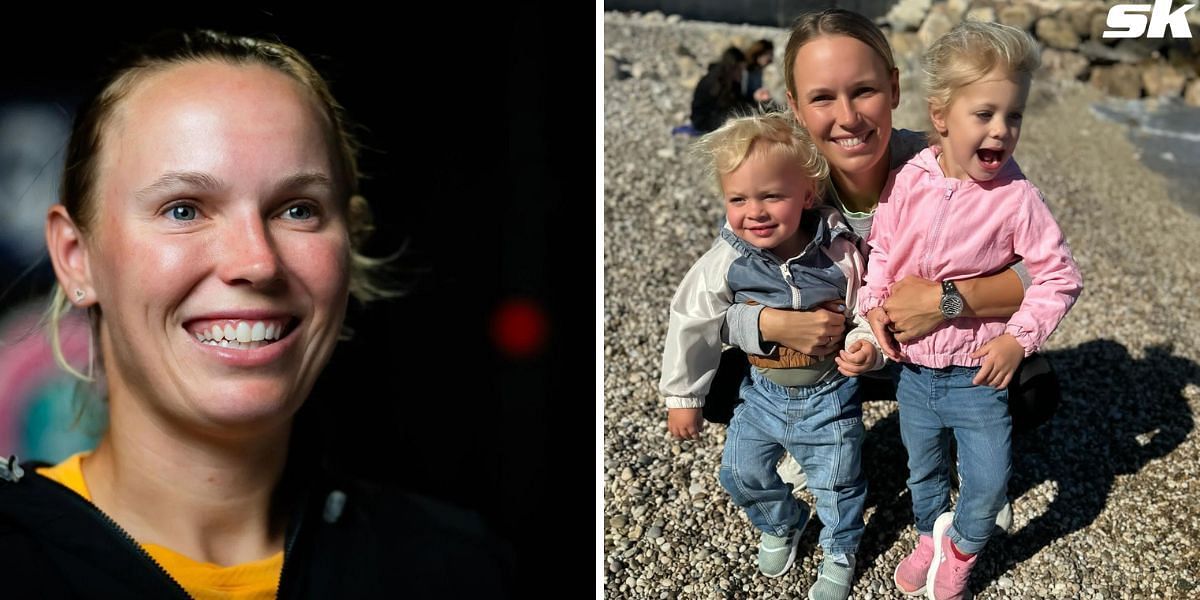 Caroline Wozniacki shares her delight as daughter Olivia &amp; son James enjoy a rainy day; ( Source - Getty, Instagram @carowozniacki)