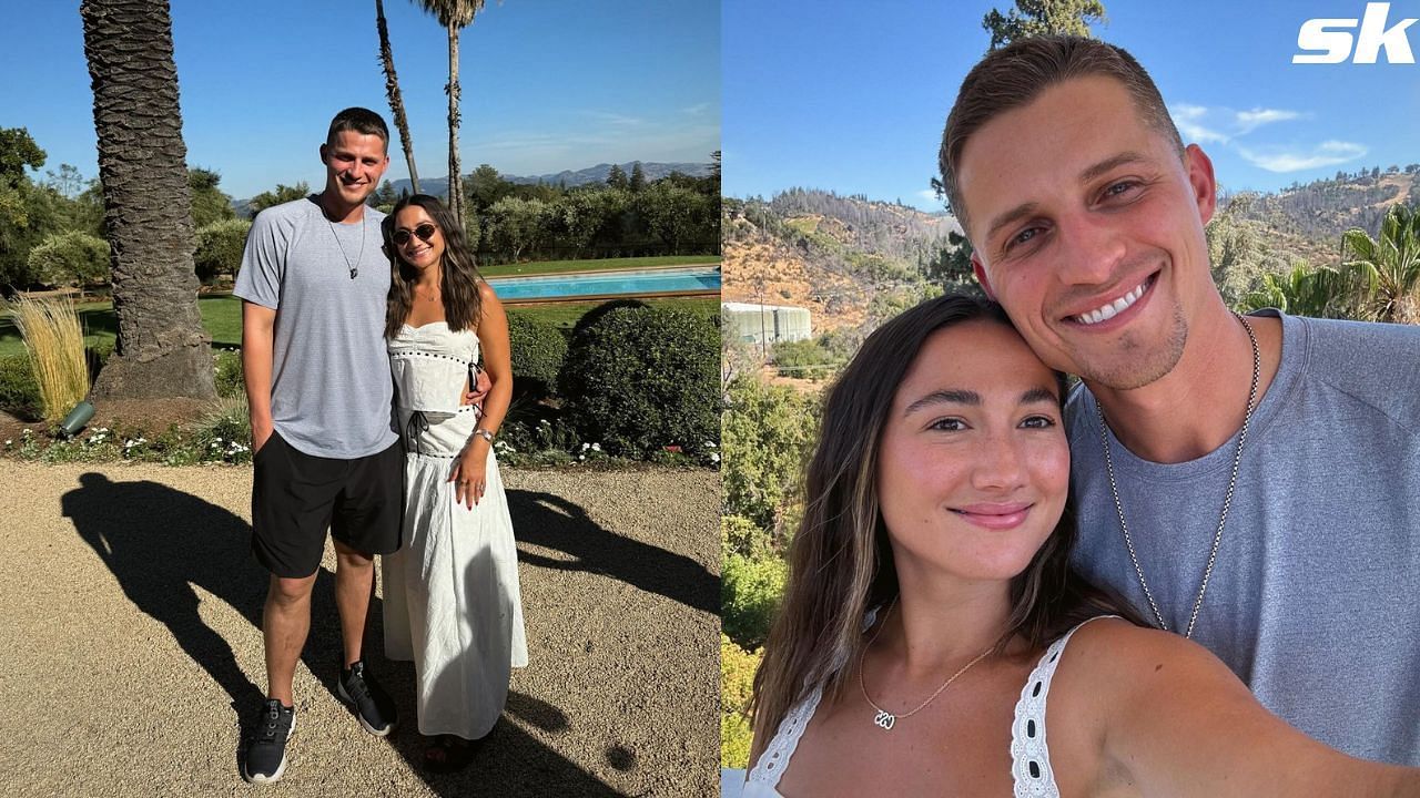 Corey Seager poses with wife Madisyn in Hawaiian shirt during their romantic getaway post-Rangers star