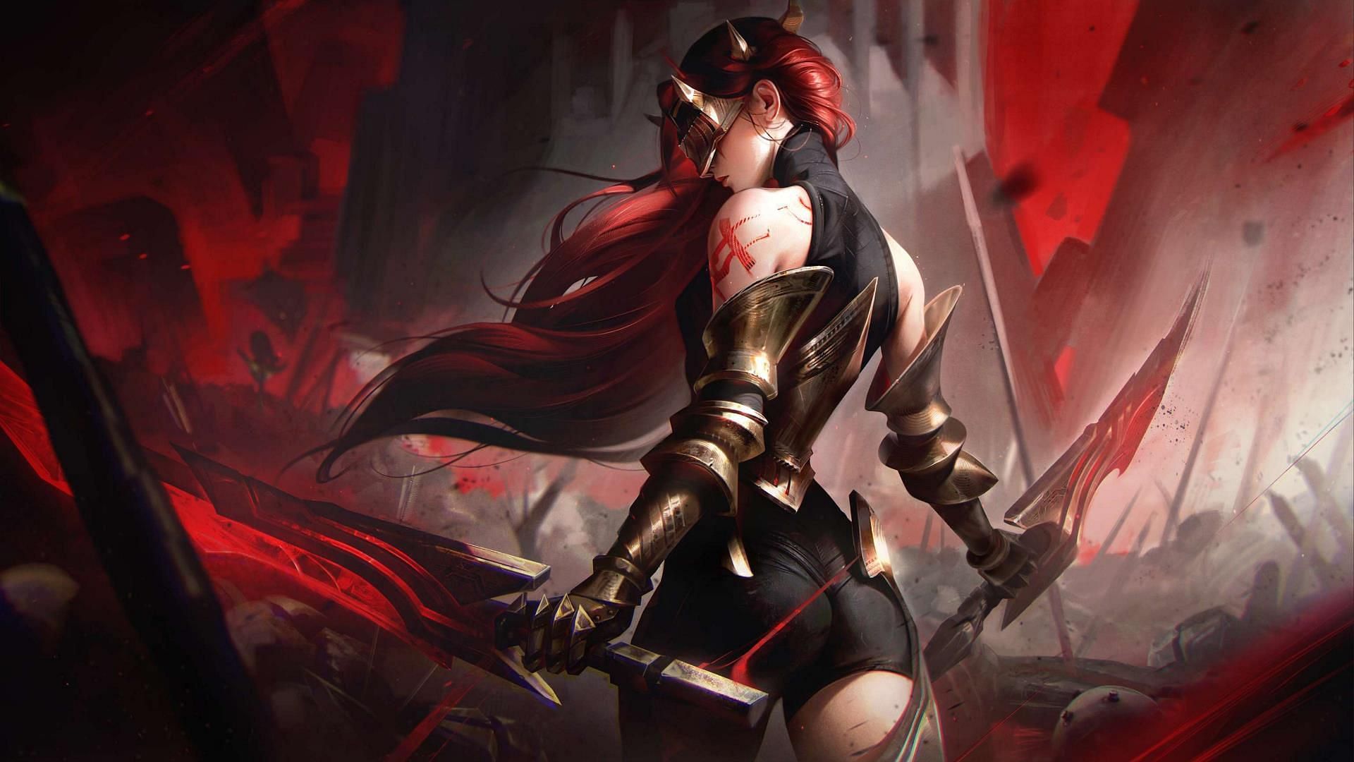 Chosen of the Wolf Katarina splash art (Image via Riot Games)