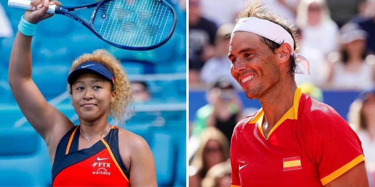 Naomi Osaka and Rafael Nadal. Source: Getty