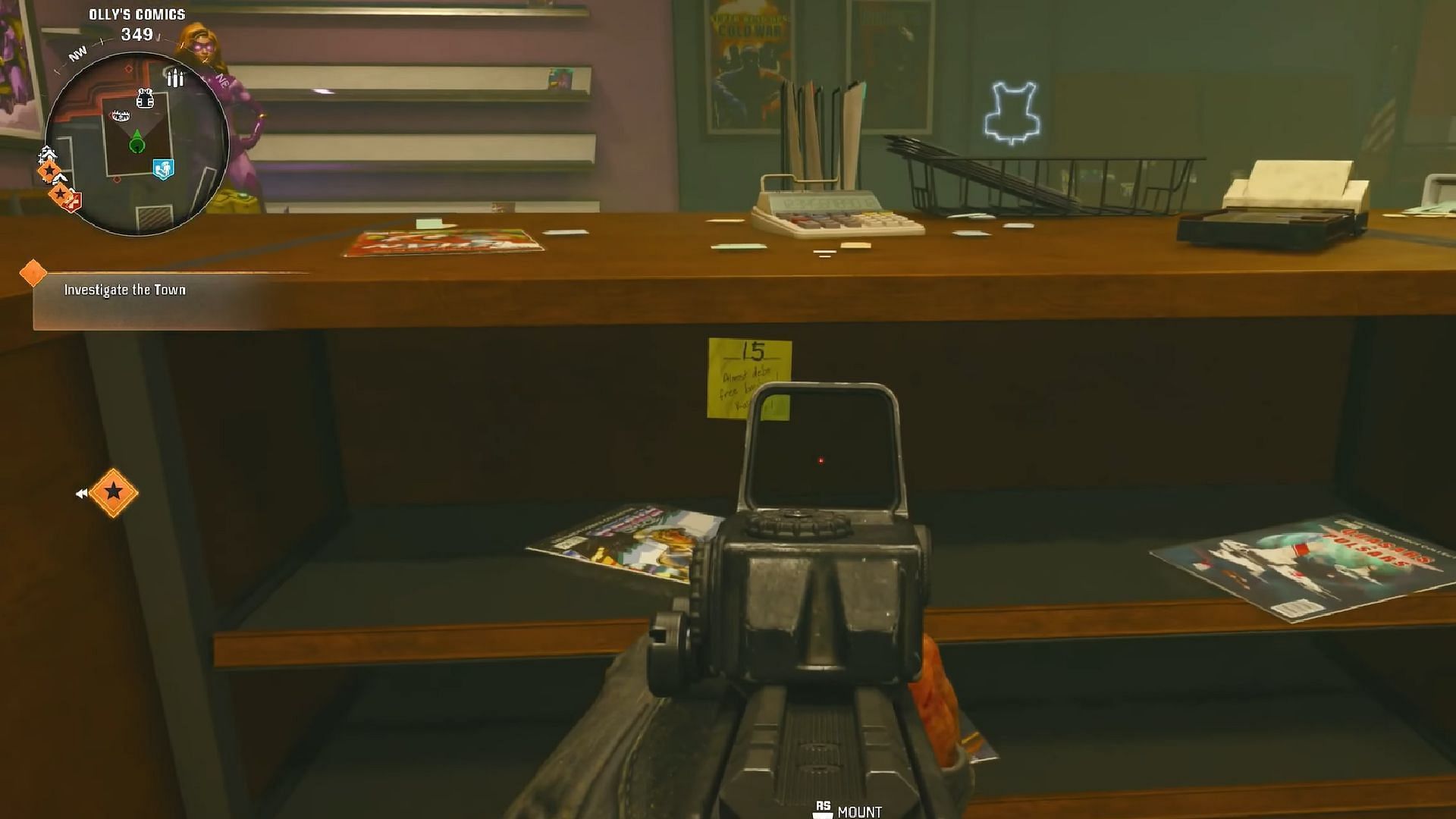 Location of bank vault keycode 3 (Image via Activision)