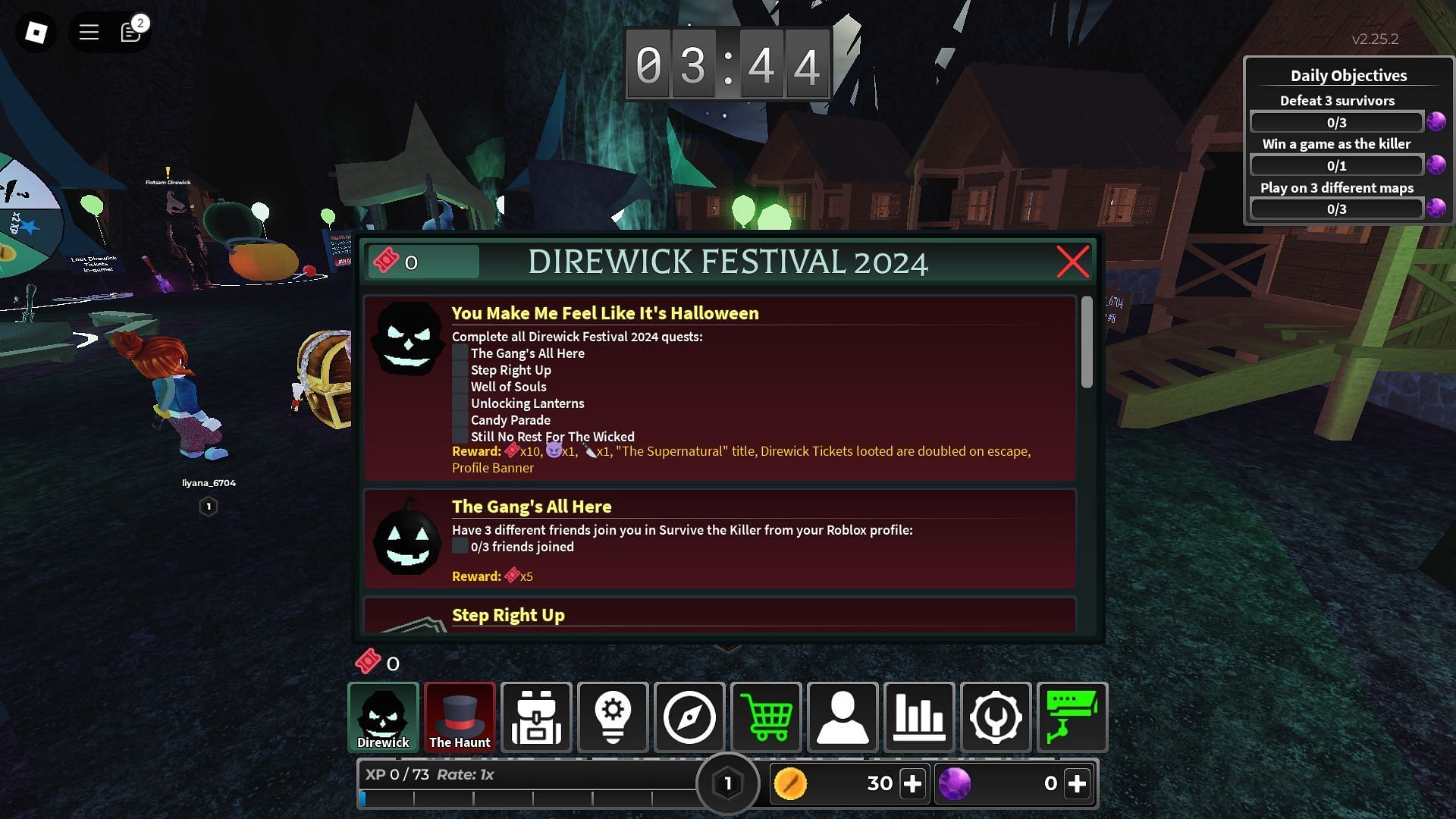 Direwick Festival 2024 quests (Image via Roblox)