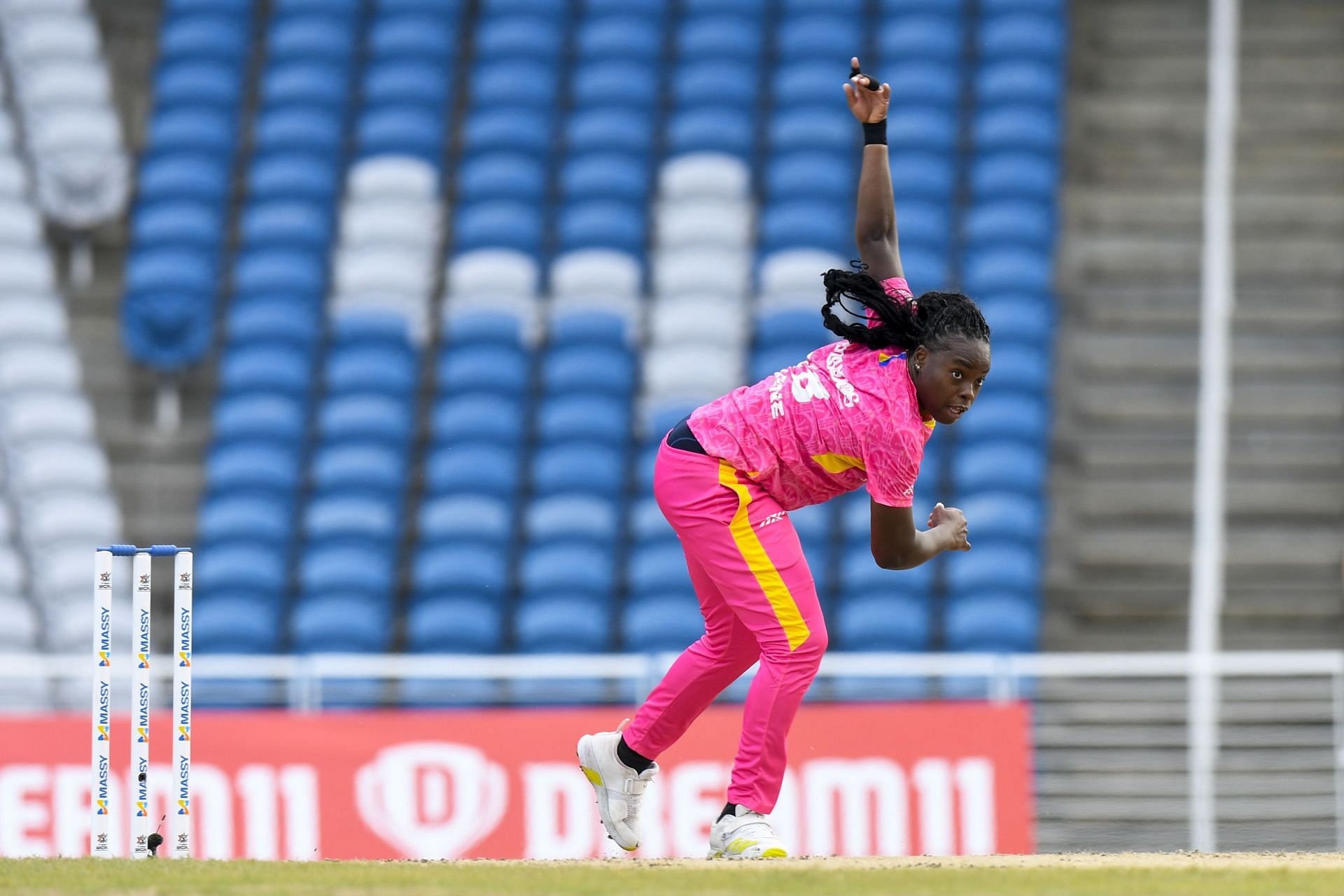 Aaliyah Alleyne in action for the Barbados Royals in the WCPL 2024.