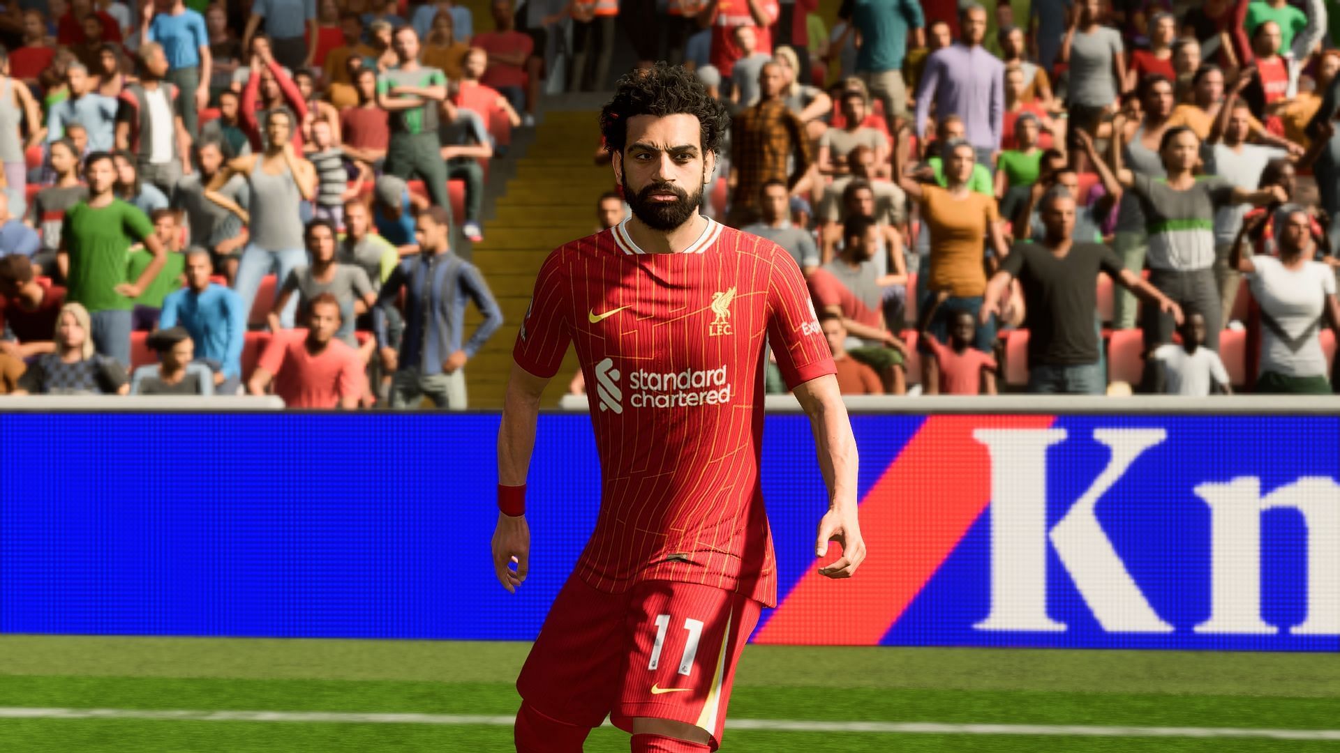 Salah in Liverpool&#039;s jersey (Image via EA Sports)