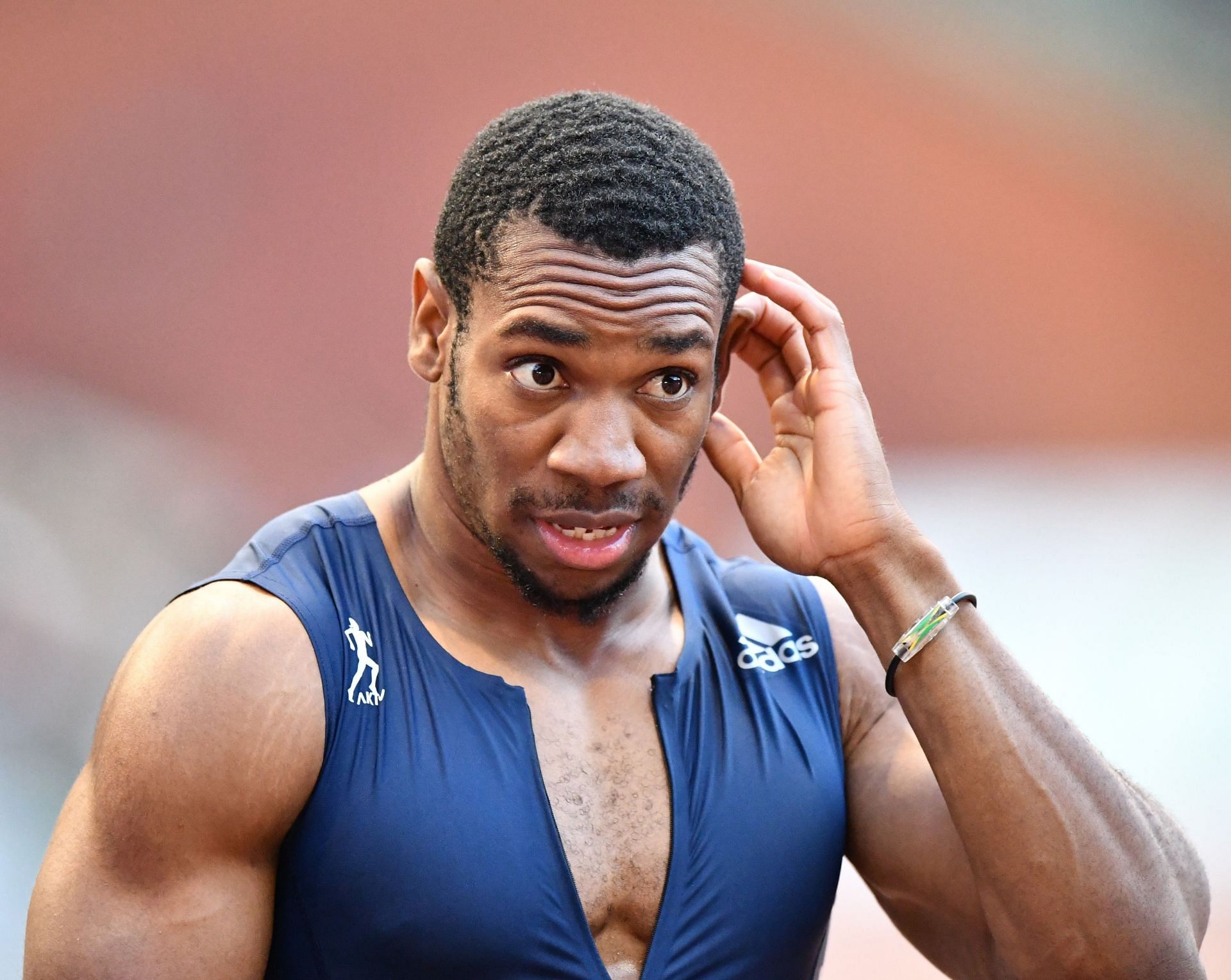 Blake during the men&#039;s 100m event of the 2017 Brussels Diamond League (Image via: Getty)