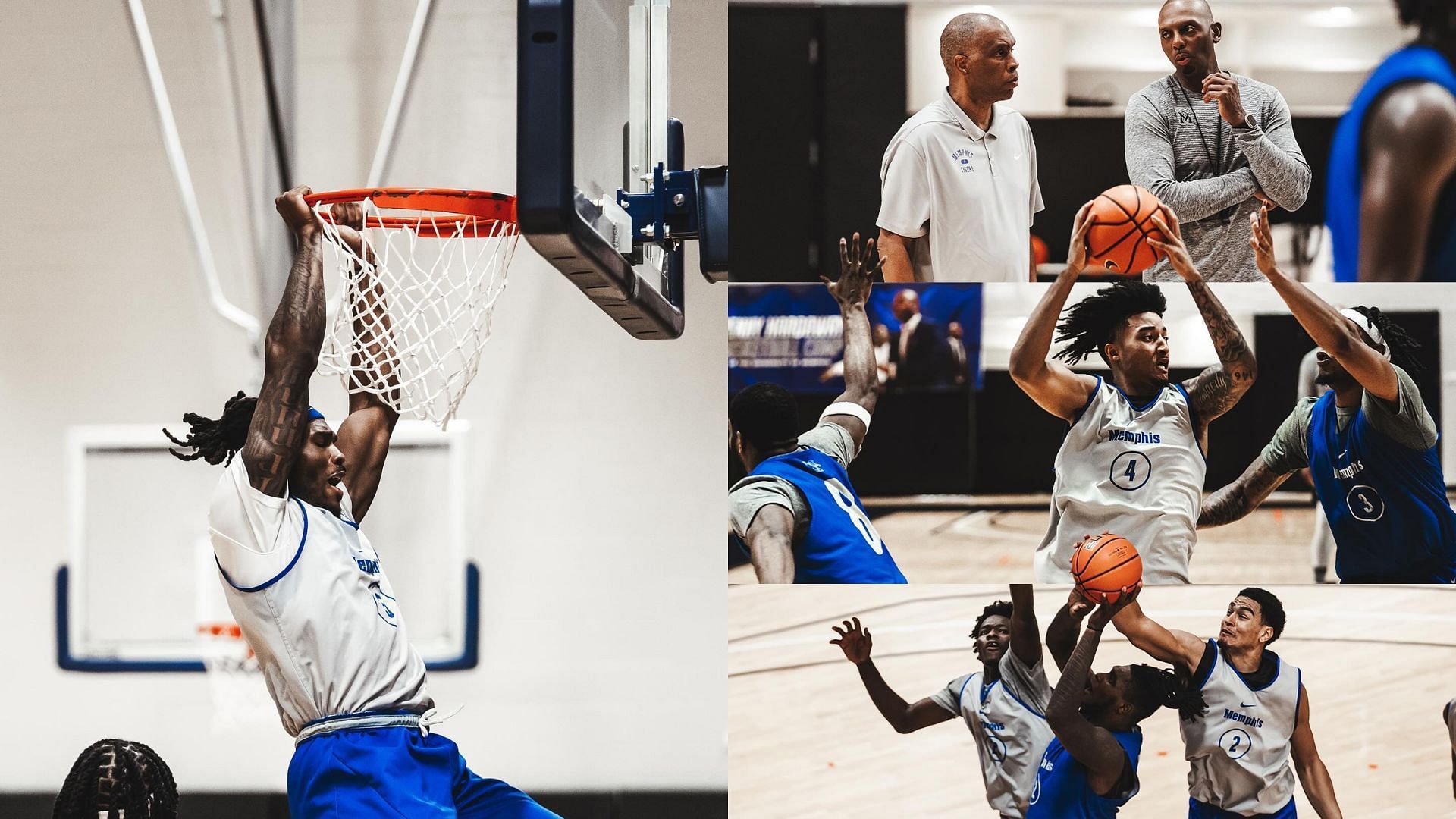 Memphis basketball team at practice