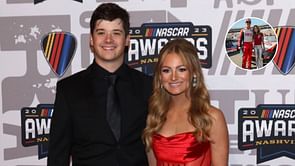 Harrison Burton's fiancée Jenna Petty dazzles in an eye-popping red-knit top paired with shiny silver pants at Charlotte