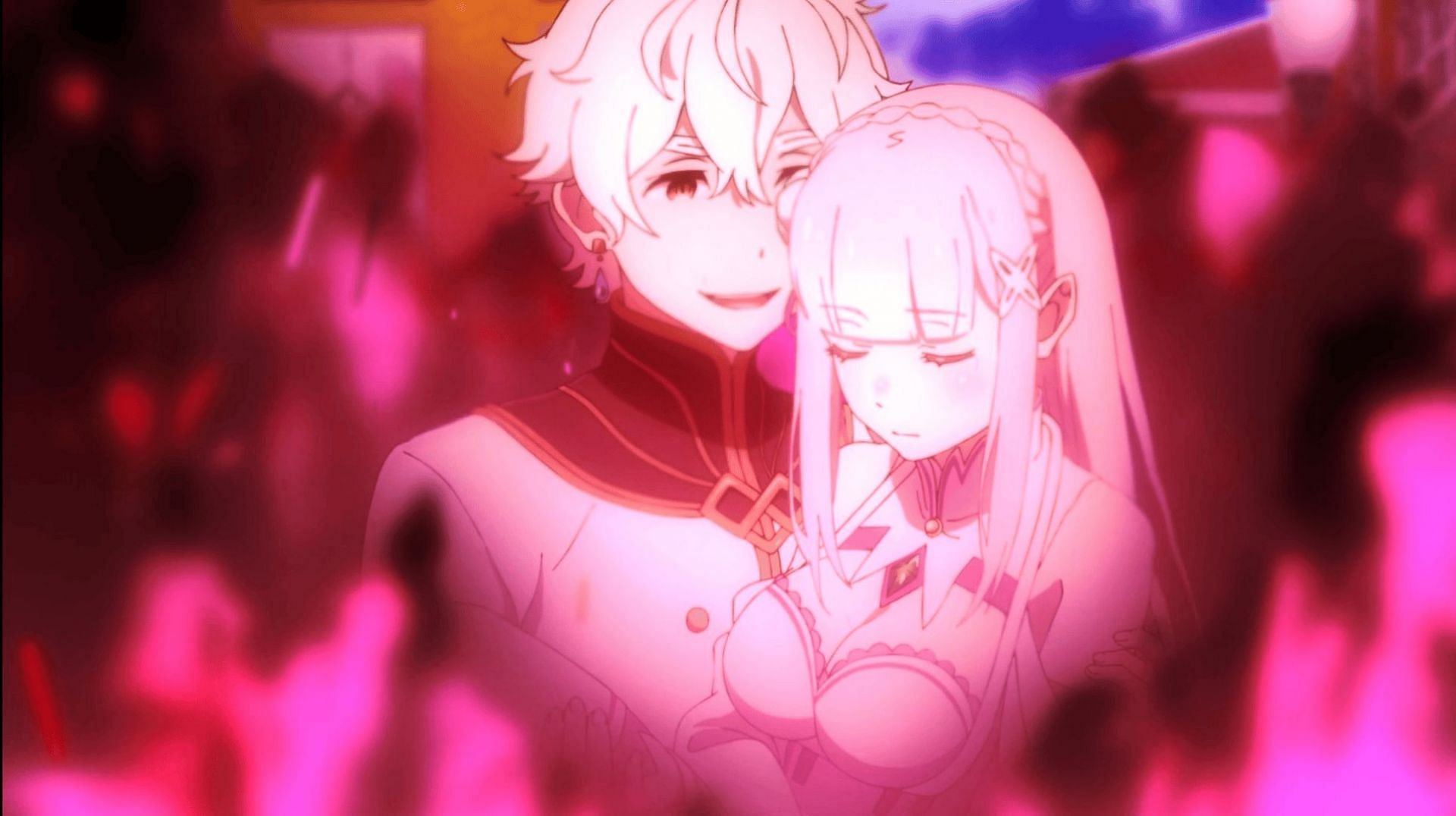 Regulus Corneas and Emilia as seen in the anime (Image via White Fox)