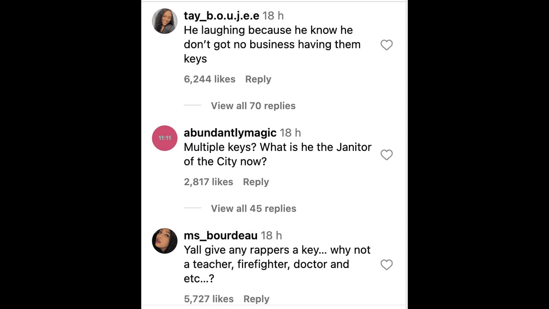 Social media users slam the rapper as he receives two keys to the cities of Broadview and Bellwood in Illinois. (Image via Instagram)