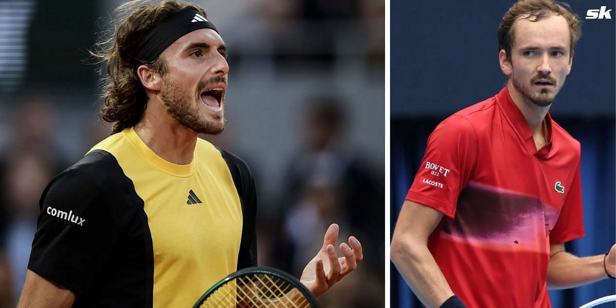 Stefanos Tsitsipas and Daniil Medvedev (Source: Getty)